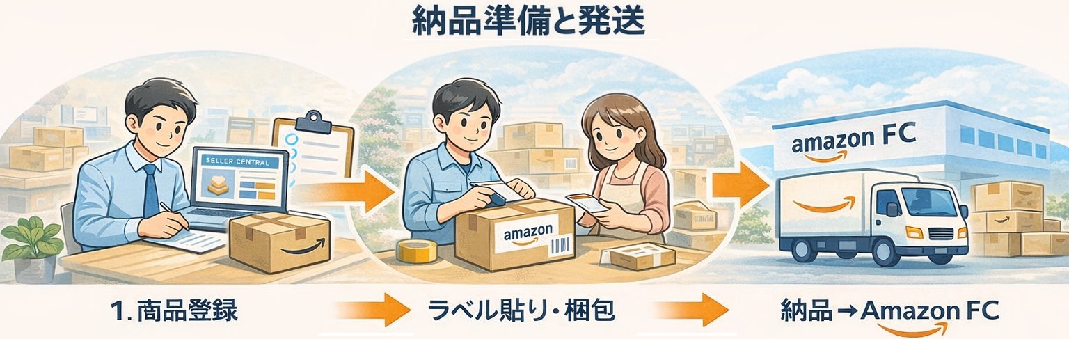 FBAステップ1：納品準備と発送