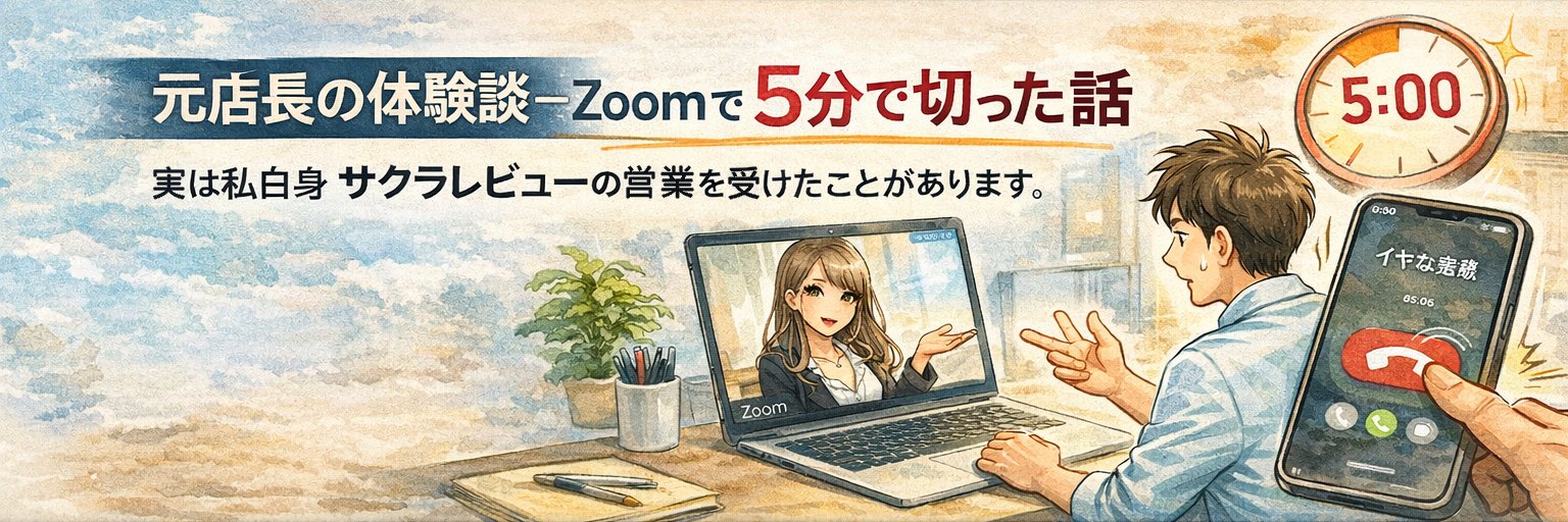 元店長がサクラレビュー営業をZoomで5分で断った体験談